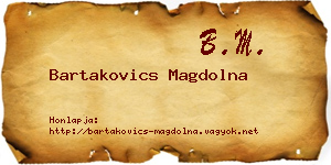 Bartakovics Magdolna névjegykártya